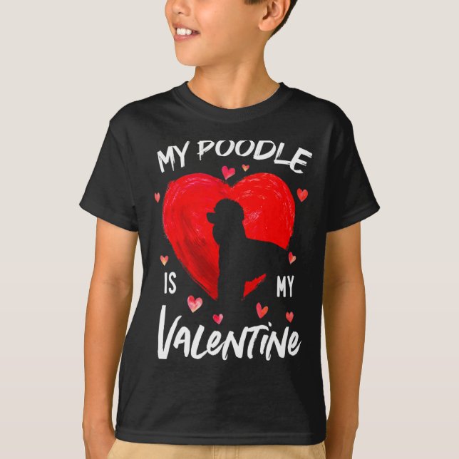 T-shirt My Odle Is My Valentine Hearts Odle Dog Valent  (Devant)