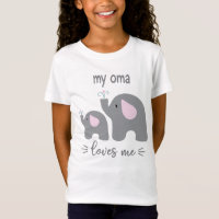 My Oma Love Me - Chemise éléphante pour enfants