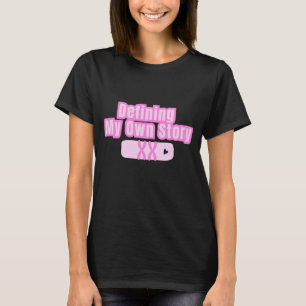 T-shirt My own Story Feminist Woman Cite la typographie