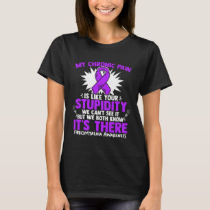 T-shirt My Pain Fibro Survivante Purple Fibromyalgie