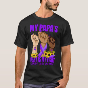 T-shirt My Papa's Fight Is My Fight Ulcerative Colitis Awa