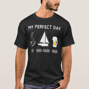 T-shirt MY PARFAIT DAY café voile voile bière voilier pour