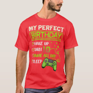 T-shirt My Perfect Day Video Games Gaming Cadeaux 10e anni