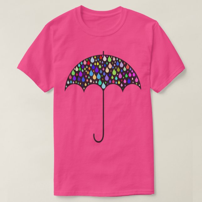 T-shirt My Pretty Umbrella Raindrops  (Design devant)