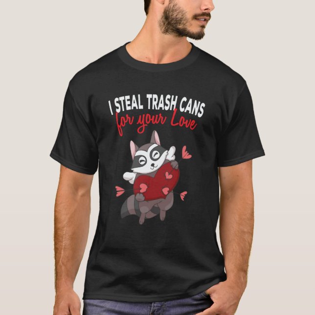 T-shirt My Raccoon Is My Valentine Trash Panda Cupid Valen (Devant)