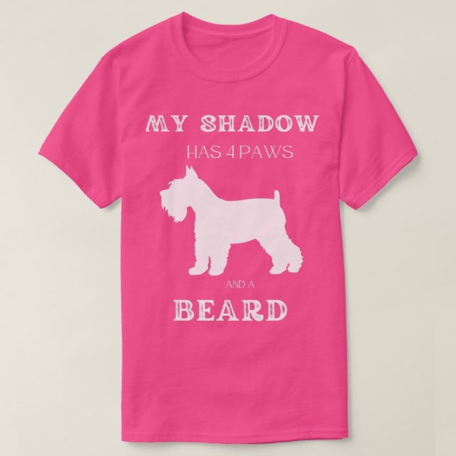 T-shirt My Shadow a 4 pattes et une barbe (Design devant)