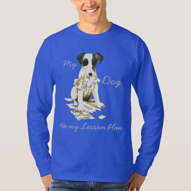 T-shirt My Smooth Fox Terrier Ate Mon plan de leçon (Devant)