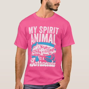 T-shirt My Spirit Animal Est Un Barracuda Sport Pêche Angl