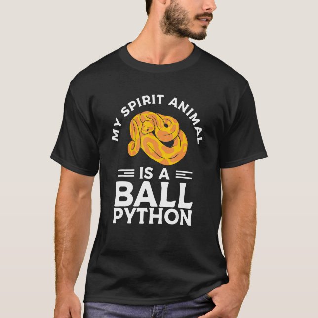 T-shirt My Spirit Animal Est Un Python Python Ball Snake R (Devant)