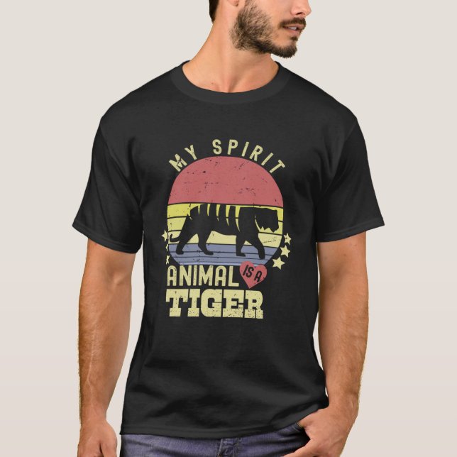 T-shirt my spirit animal is a Tiger  Cute Tiger (Devant)