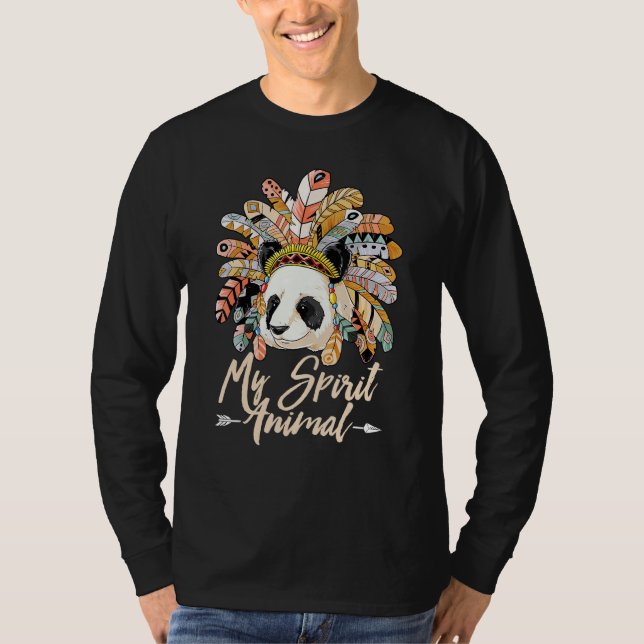 T-shirt My Spirit Animal Native American Panda Lover (Devant)