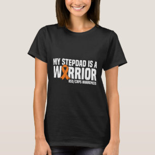 T-shirt My Stepdad Est Un Guerrier Orange Ribbon Rsdcrps A