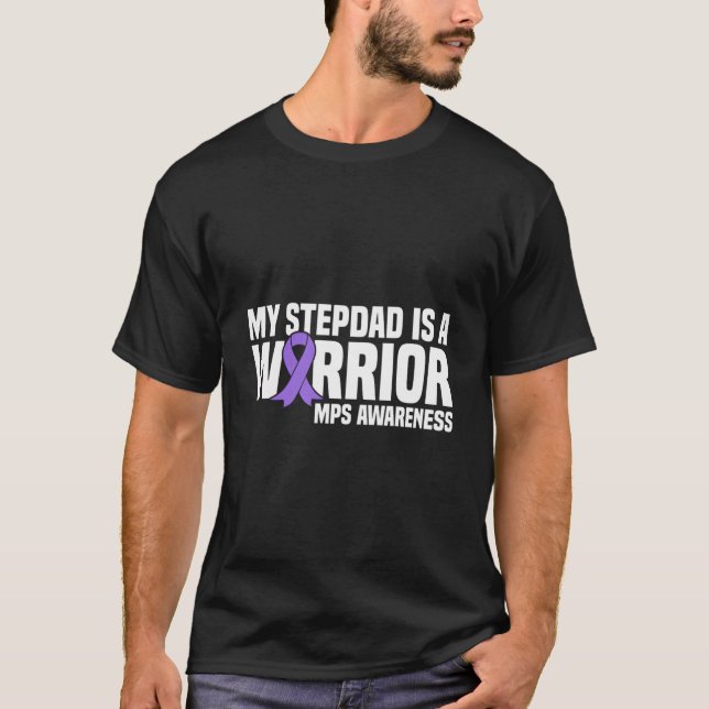 T-shirt My Stepdad Is A Warrior Mps Awareness (Devant)