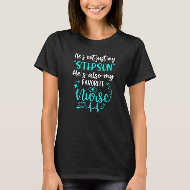 T-shirt My Stepson Est Une Infirmière Fière Infirmière Ste (Devant)
