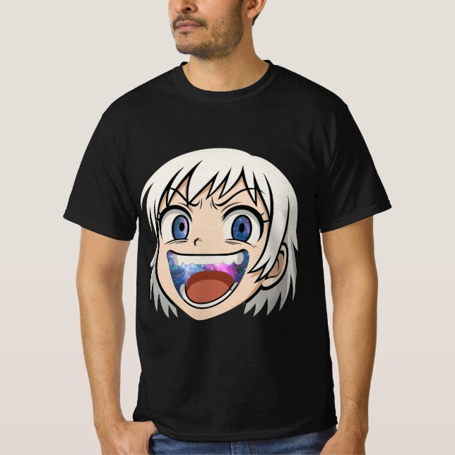 T-shirt My Stomach Is the Universe - Anime Meme Face T-Shi (Devant)
