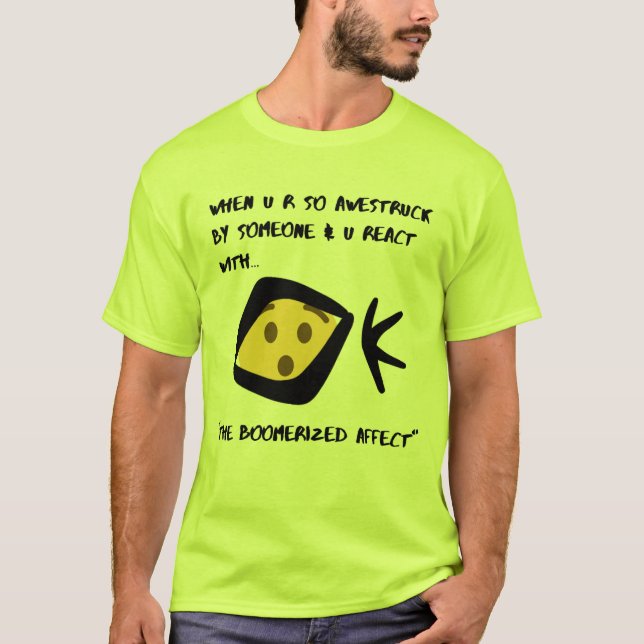 T-shirt 'My Story' Safety GreenTee Boomeranged (Devant)