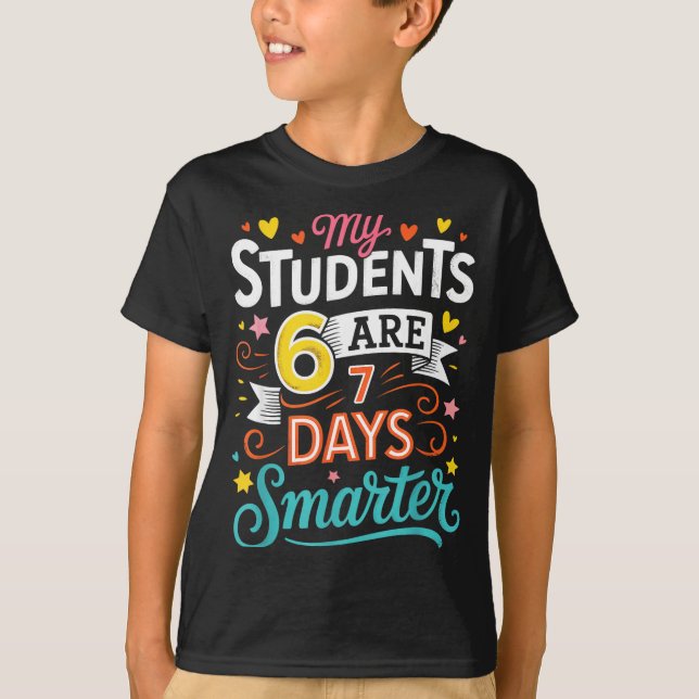 T-shirt My Students Are 67 Days Smarter Funny Teacher Kids (Devant)