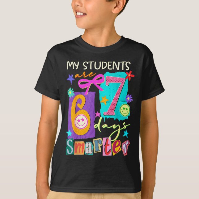 T-shirt My Students Are 67 Days Smarter Funny Teacher Kids (Devant)