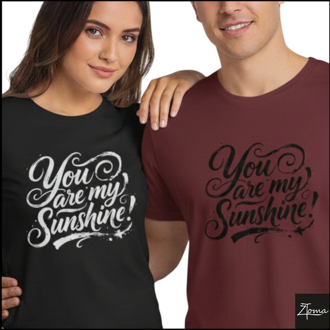 T-shirt My Sunshine Brush Script Citation Grunge (Sample design. Several style are available to choose from, with the option to add a name & color.
)