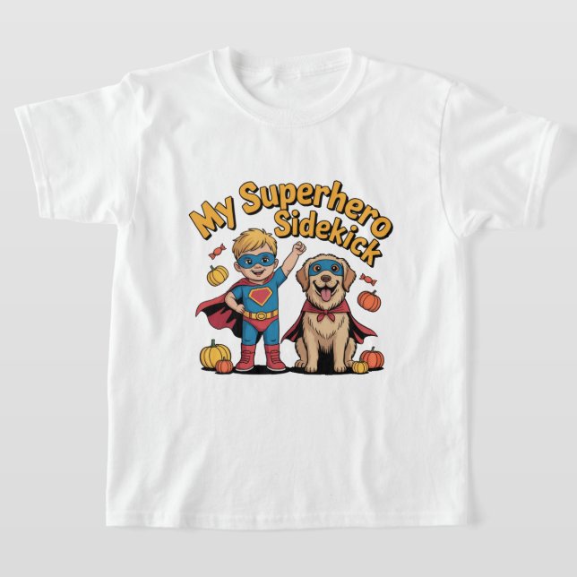 T-shirt My Superhero Sidekick Halloween Kids Tee (Poser)