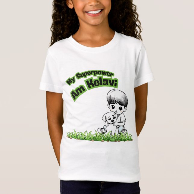 T-Shirt My Superpower: Am Kelavi! Kids' Tee (Devant)