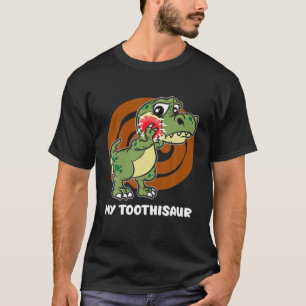 T-shirt My Toothisour - Dinosaure Avec Douleur Dent Secour