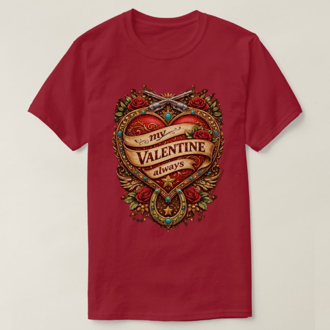 T-shirt My valentine  (Design devant)