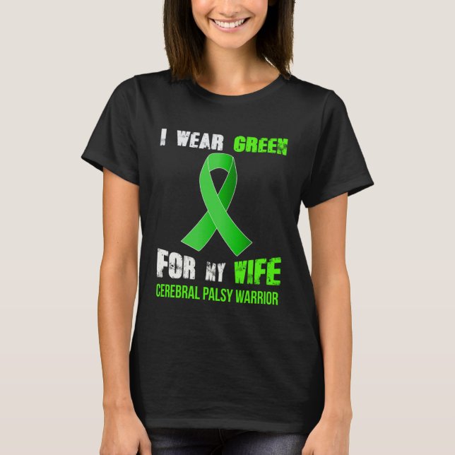 T-SHIRT MY WIFE MY CEREBRAL PALSY WARRIOR (Devant)