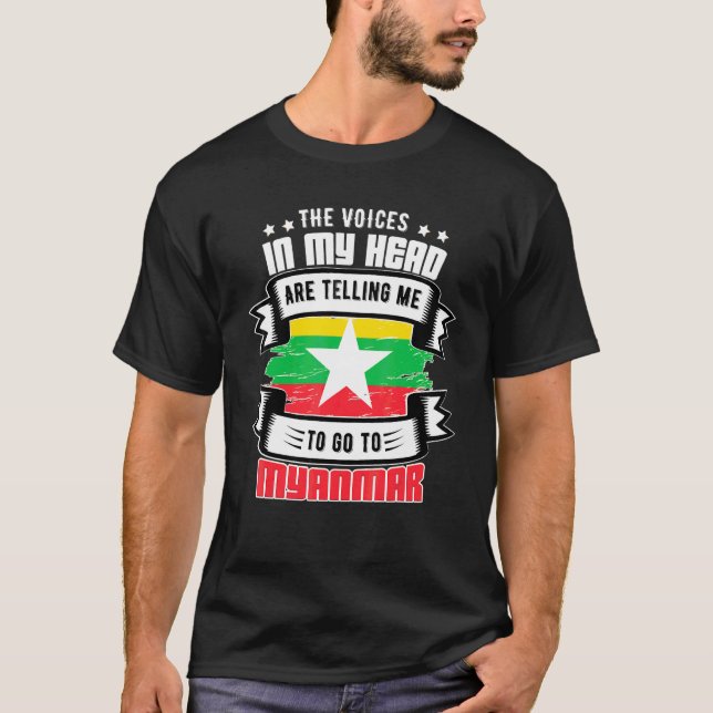 T-shirt Myanmar dans ma tête (Devant)