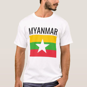 T-shirt Myanmar // Drapeau national du pays