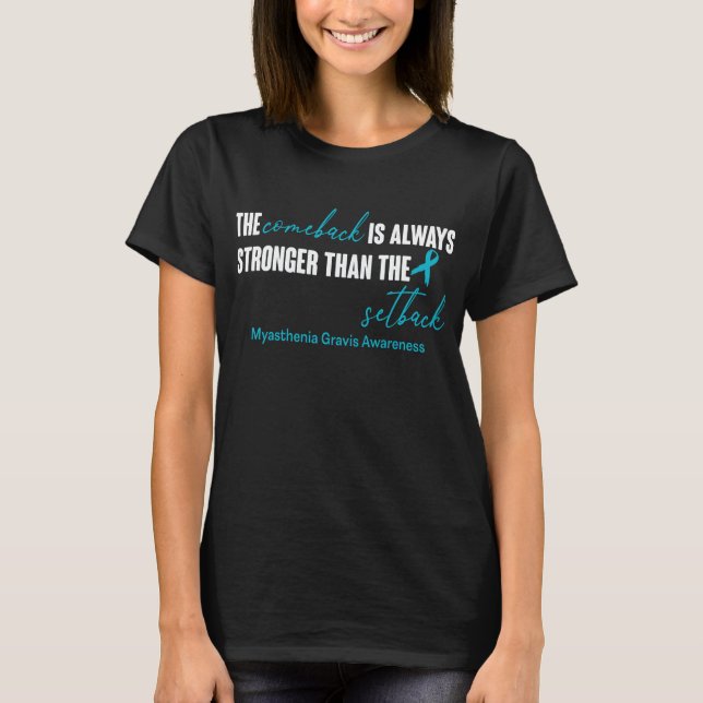 T-shirt Myasthenia Gravis Awareness Ribbon Support Cadeaux (Devant)