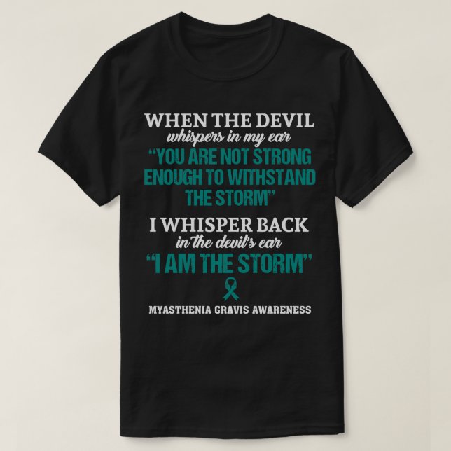 T-shirt Myasthenia Gravis Conscience Je Suis La Tempête Da (Design devant)