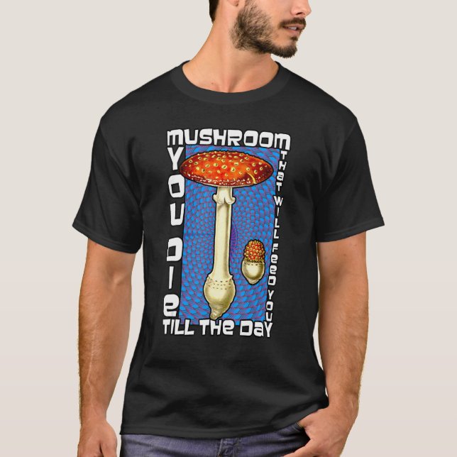T-shirt Mycélium psychédélique Anatomie des champignons (Devant)