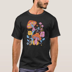 T-shirt Mycologie Champignons Magiques Colorés Pour Hippie