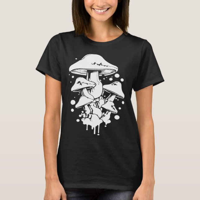 T-shirt Mycologie des champignons de camouflage Chasseur M (Devant)