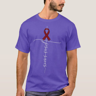 T-shirt Myélome multiple Conscience du cancer Jésus sauve 