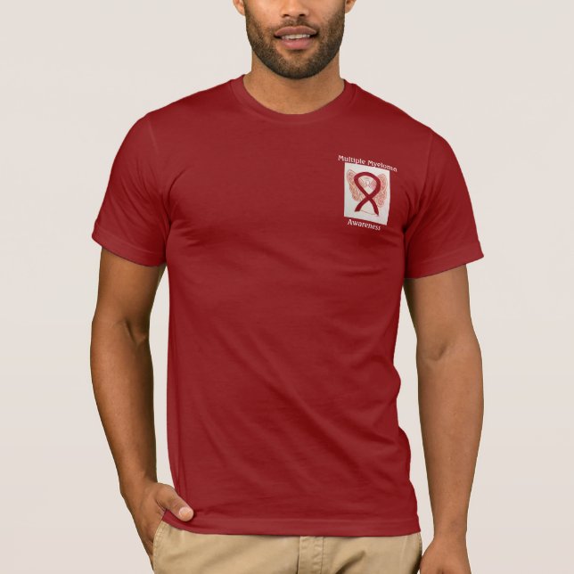 T-shirt Myélome multiple Sensibilisation Ruban Angel perso (Devant)