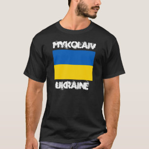 T-shirt Mykolaiv, Ukraine avec le drapeau ukrainien