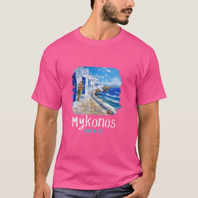 T-shirt Mykonos Grèce Peinture Mykonos (Devant)