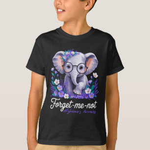 T-shirt Myosotis Fleur d'Éléphant de Sensibilisation à Alz
