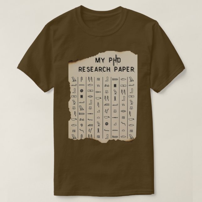 T-shirt Myphd Research Paper Funny (Design devant)