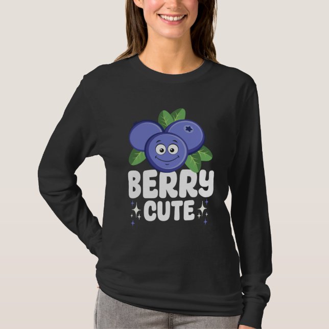 T-shirt Myrtille Fruit Baie Mignonne (Devant)