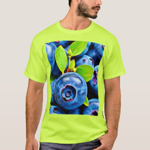T-shirt Myrtilles fraîches en gros plan