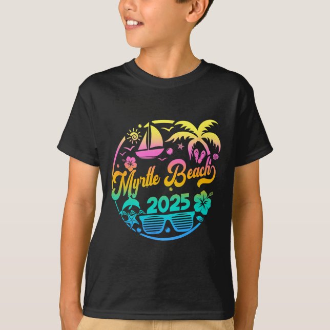T-shirt Myrtle Beach 2025 Family Vacation Beach Correspond (Devant)