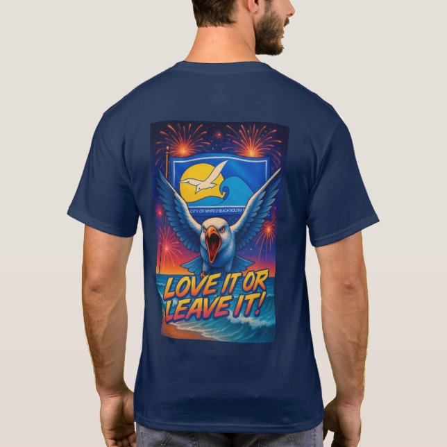 T-shirt Myrtle Beach, Adore-le ou Laisse-le ! (Dos)
