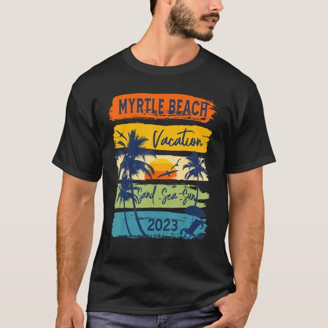 T-shirt Myrtle Beach Carolina Vacation 2023 Family Group S (Devant)