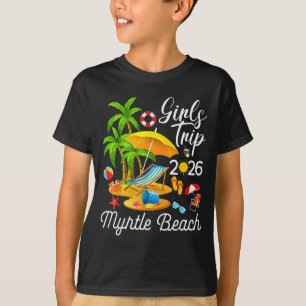 T-shirt Myrtle Beach Caroline du Sud Filles d'été tropical