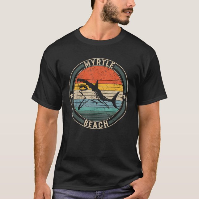 T-shirt Myrtle Beach Caroline du Sud Shark SC Plage Souven (Devant)