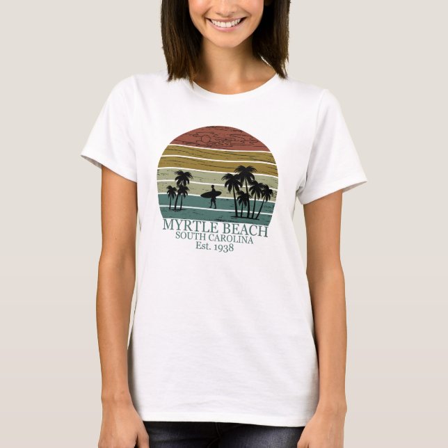 T-shirt Myrtle Beach Caroline du Sud vintage (Devant)
