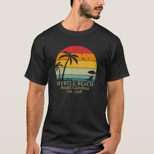 T-shirt Myrtle Beach Caroline du Sud vintage (Devant)